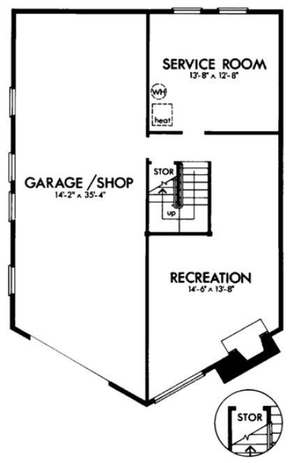 Basement Plan for House Plan #290291