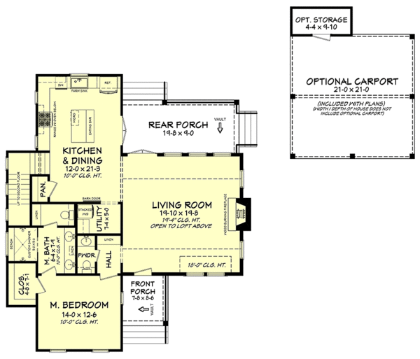 Main Floor Plan for House Plan #309691