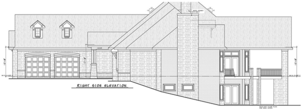 Right Elevation for House Plan #156018