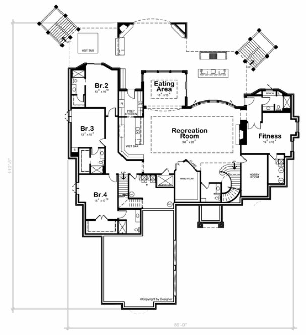 Basement Plan for House Plan #156018