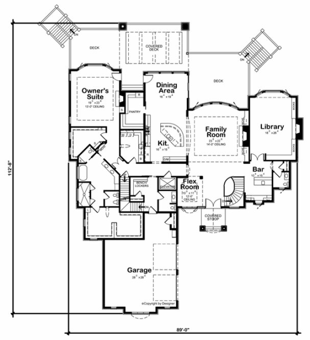 Main Floor Plan for House Plan #156018