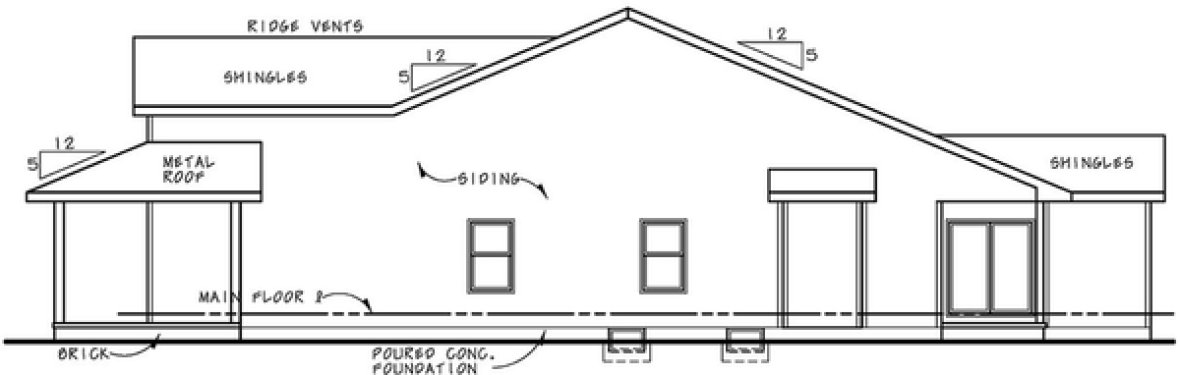 Right Elevation for House Plan #151702