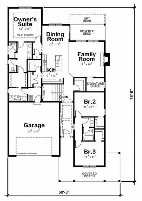 Main Floor Plan for House Plan #151702