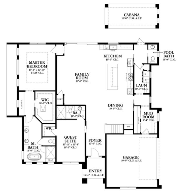 Main Floor Plan for House Plan #821753