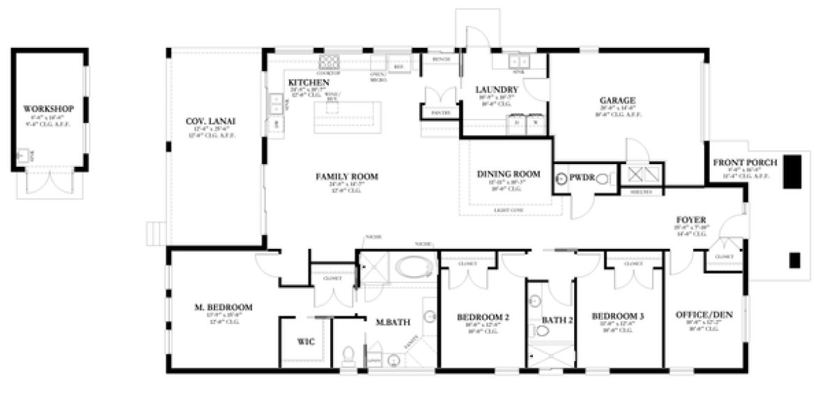 Main Floor Plan for House Plan #820342