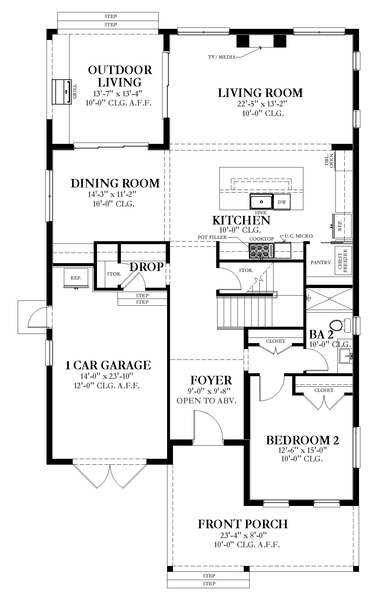 Main Floor Plan for House Plan #820782
