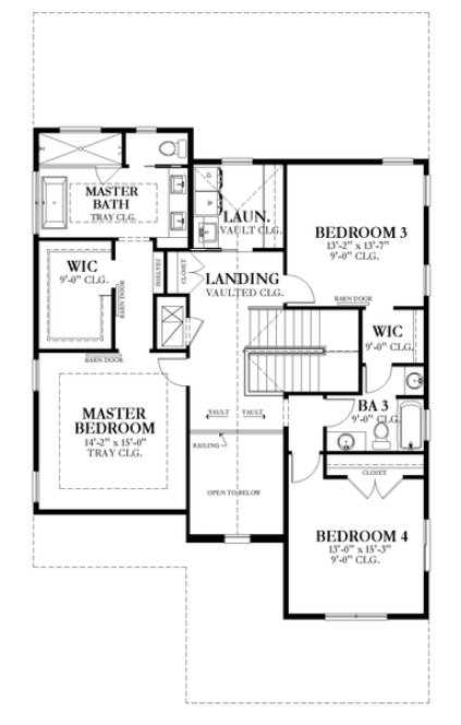 Second Floor Plan for House Plan #820782