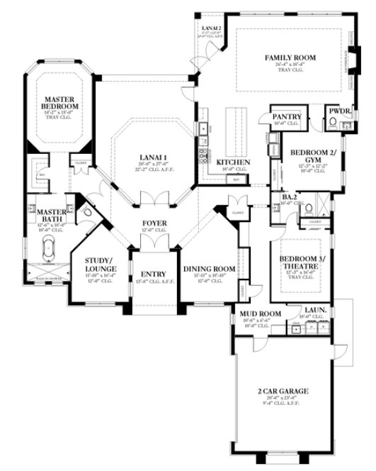 Main Floor Plan for House Plan #820013