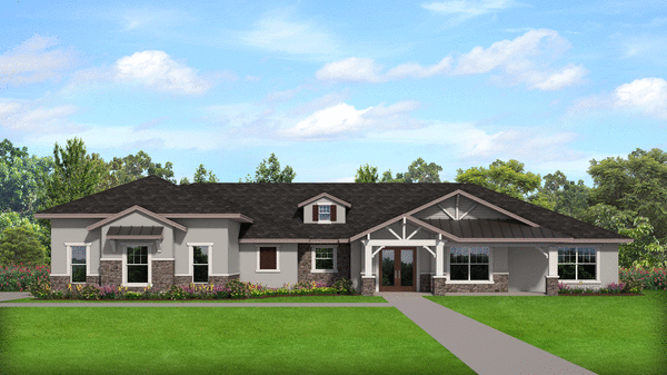 Full Rendering for House Plan #826493