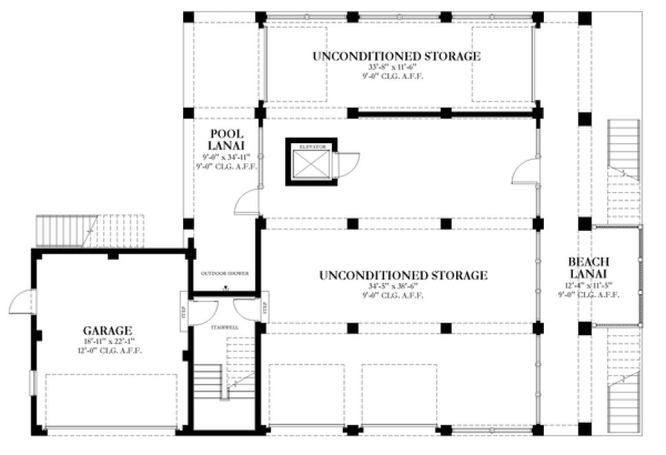 Floorplan lower for House Plan #826084