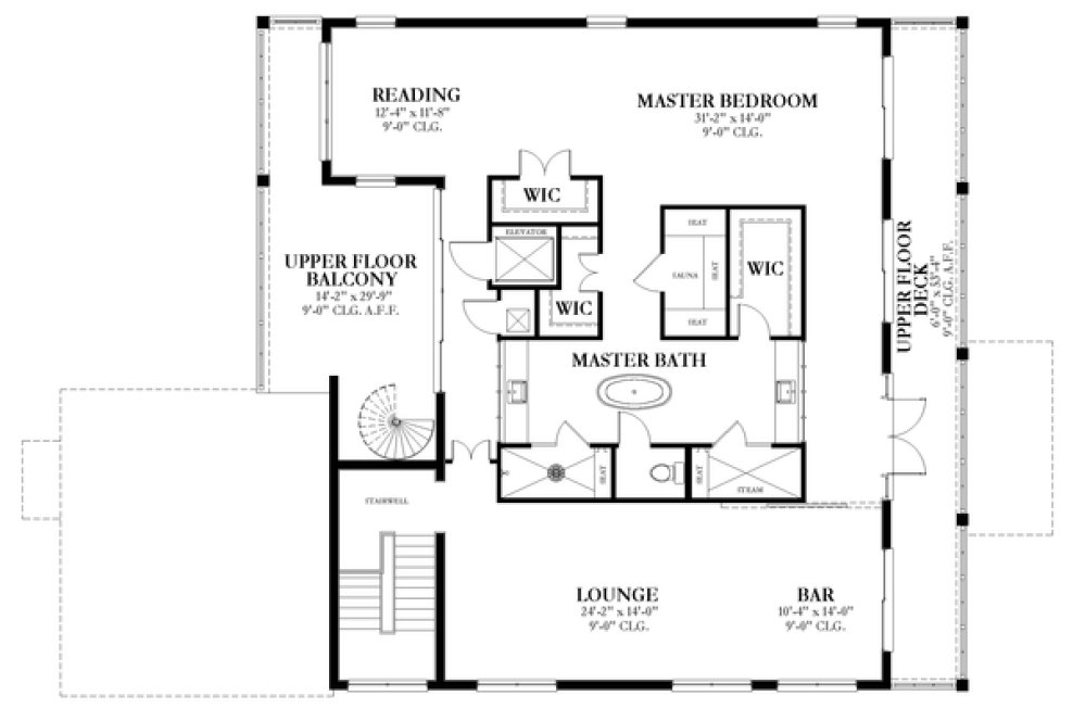 Second Floor Plan for House Plan #826084