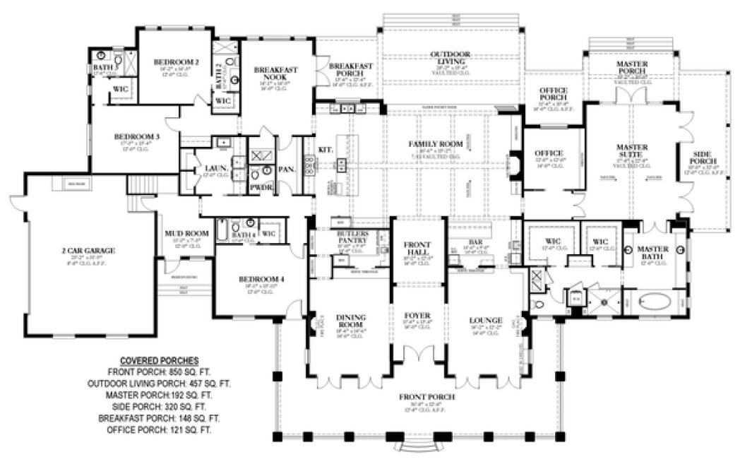 Main Floor Plan for House Plan #820916