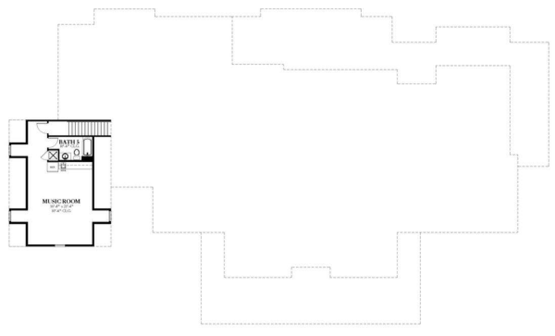 Second Floor Plan for House Plan #820916