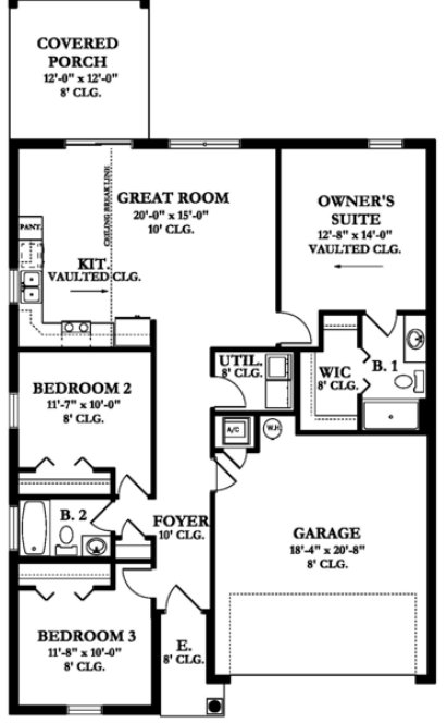Main Floor Plan for House Plan #824031