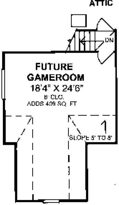 Attic Plan for House Plan #249942