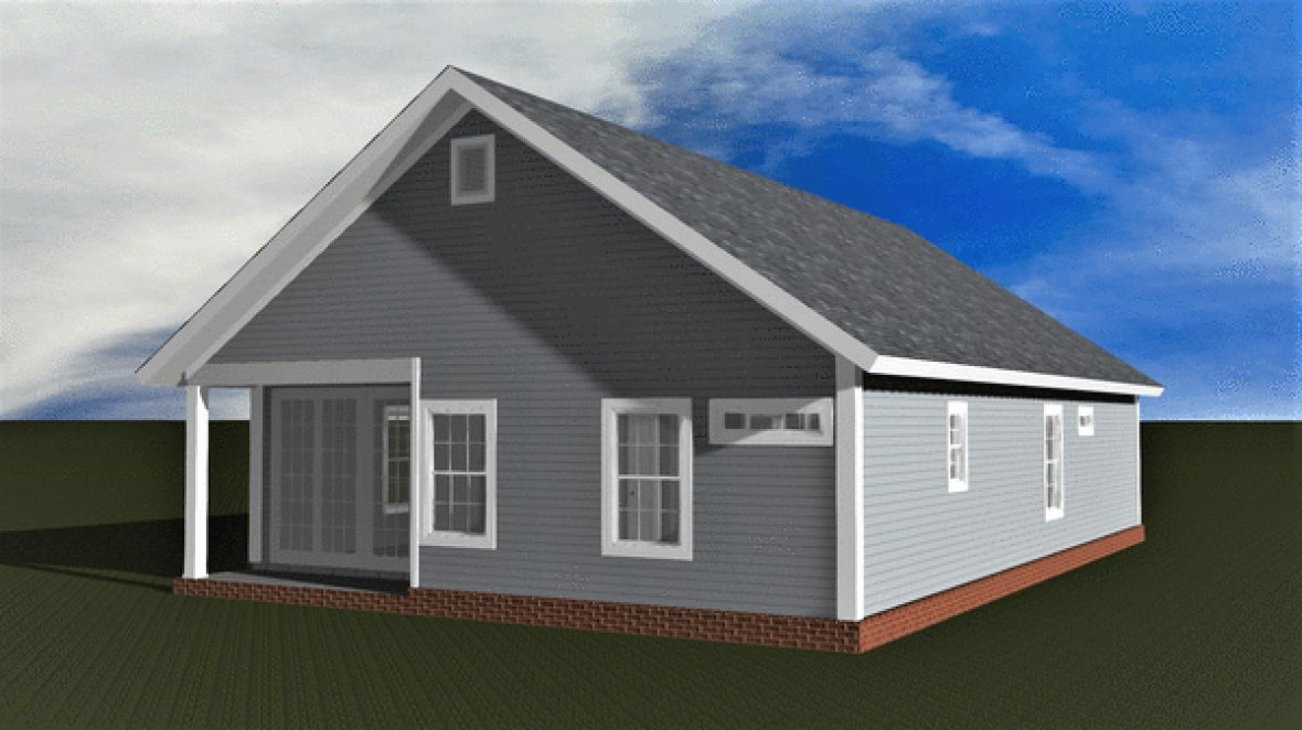 Rear Elevation for House Plan #247341