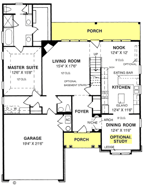 Main Floor Plan for House Plan #245591