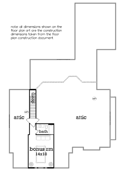 Second Floor Plan for House Plan #486791