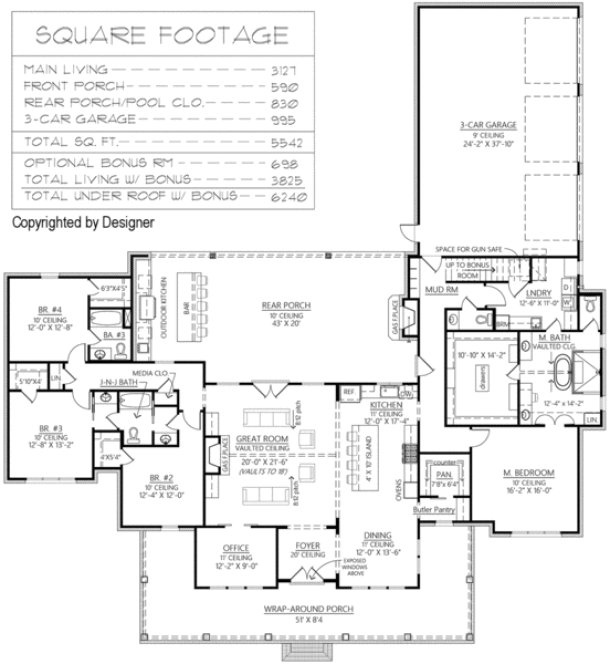 Main Floor Plan for House Plan #907213