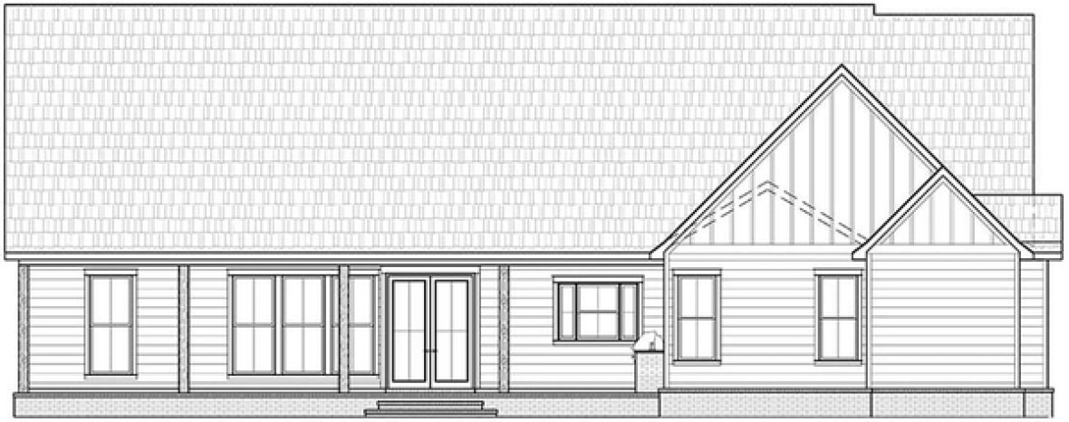 Rear Elevation for House Plan #906232