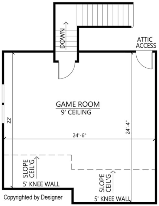 Attic Plan for House Plan #906232