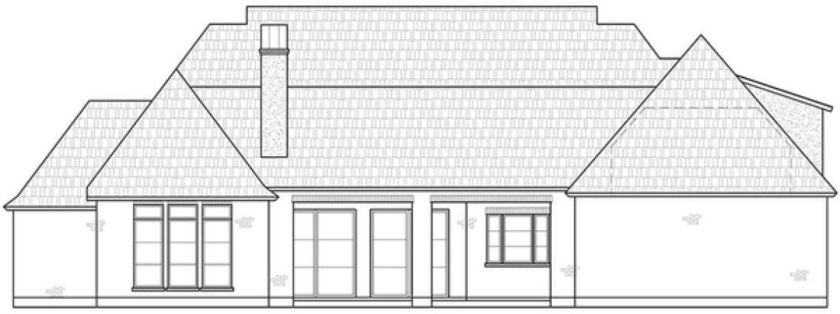 Rear Elevation for House Plan #906713