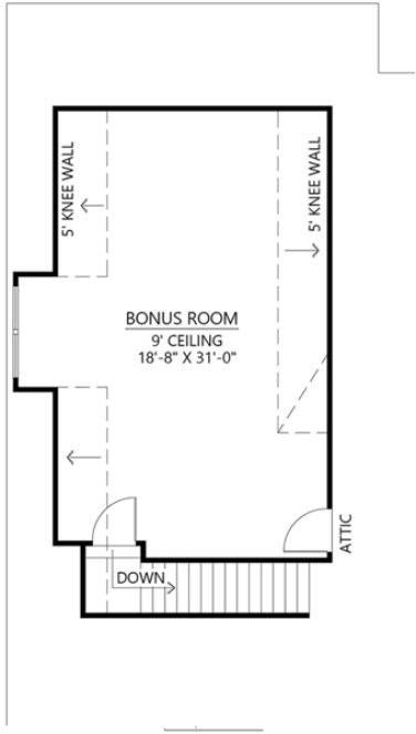 Attic Plan for House Plan #906713