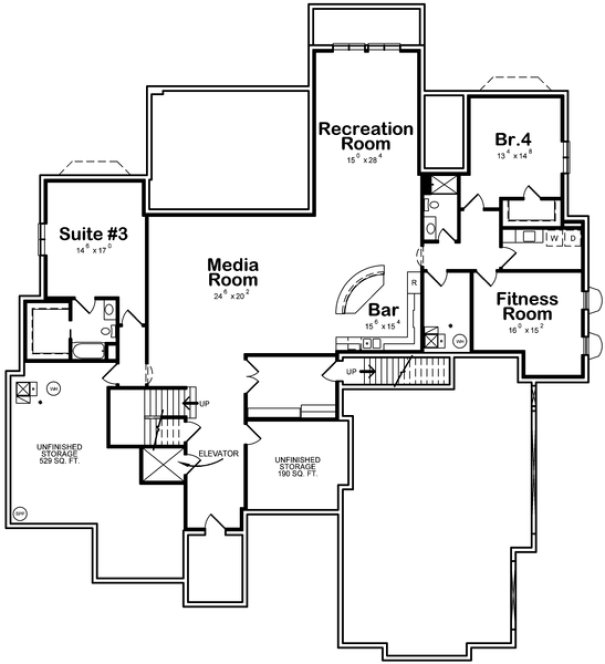 Basement Plan for House Plan #151693