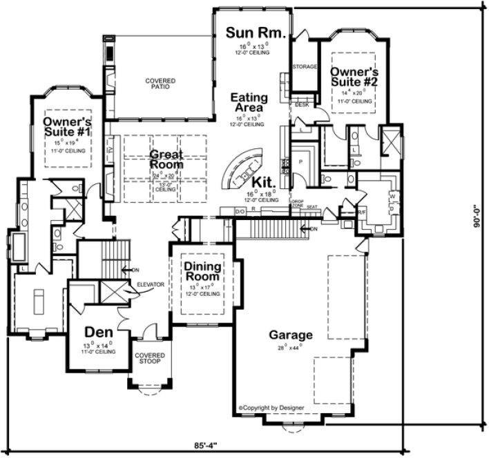 Main Floor Plan for House Plan #151693