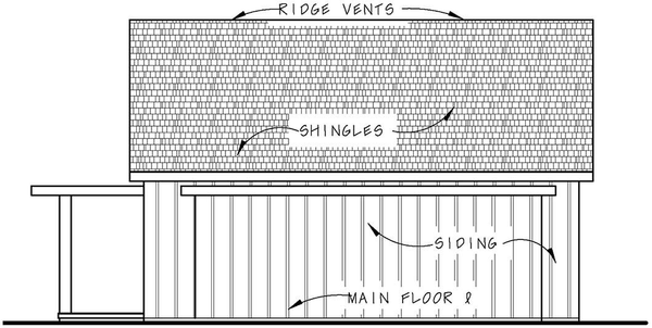Right Elevation for House Plan #153860