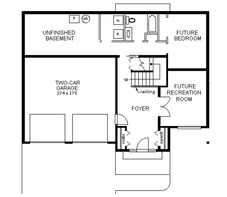 Basement Plan for House Plan #137209