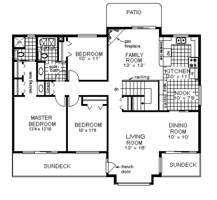 Main Floor Plan for House Plan #137209