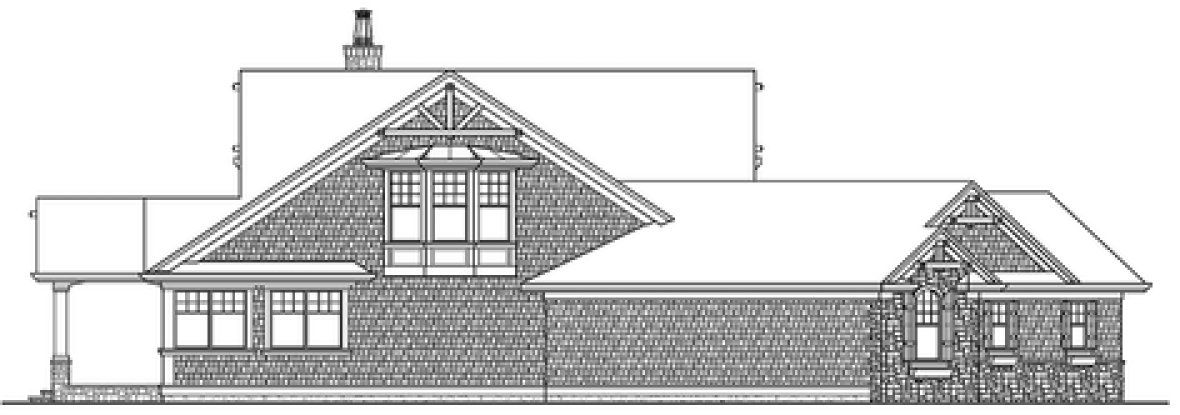 Left Elevation for House Plan #335182