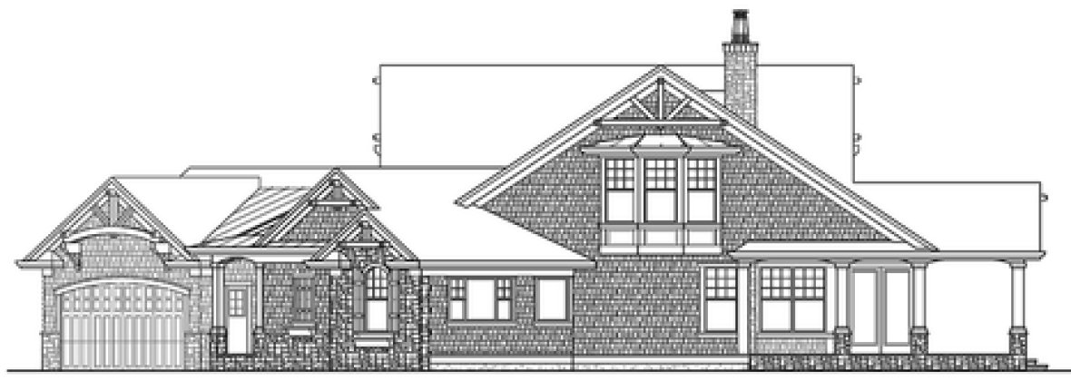 Right Elevation for House Plan #335182