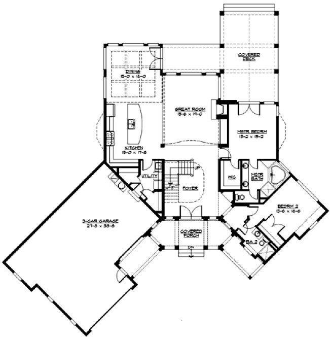 Main Floor Plan for House Plan #335182