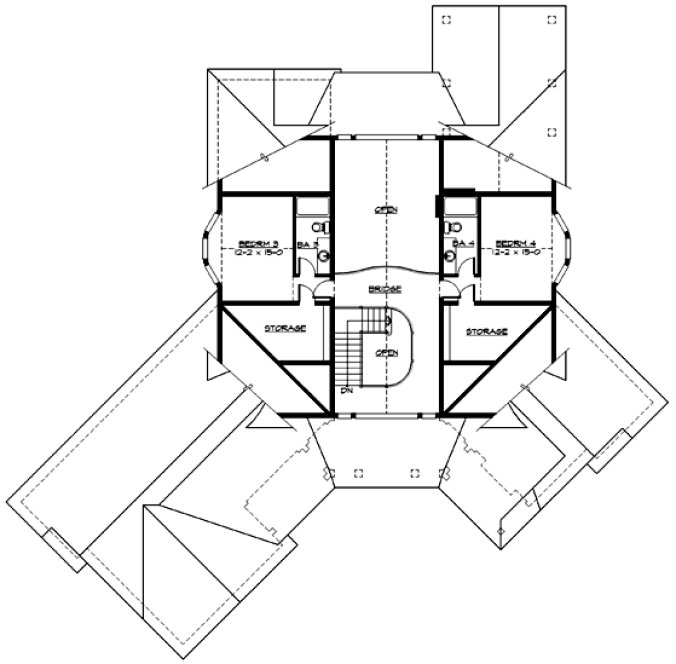 Second Floor Plan for House Plan #335182