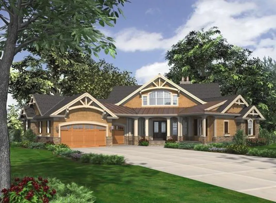 Full Rendering for House Plan #335182