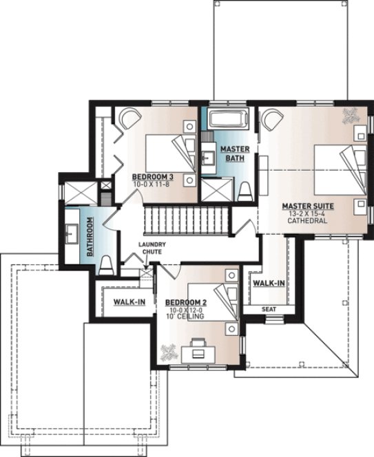 Second Floor Plan for House Plan #145163