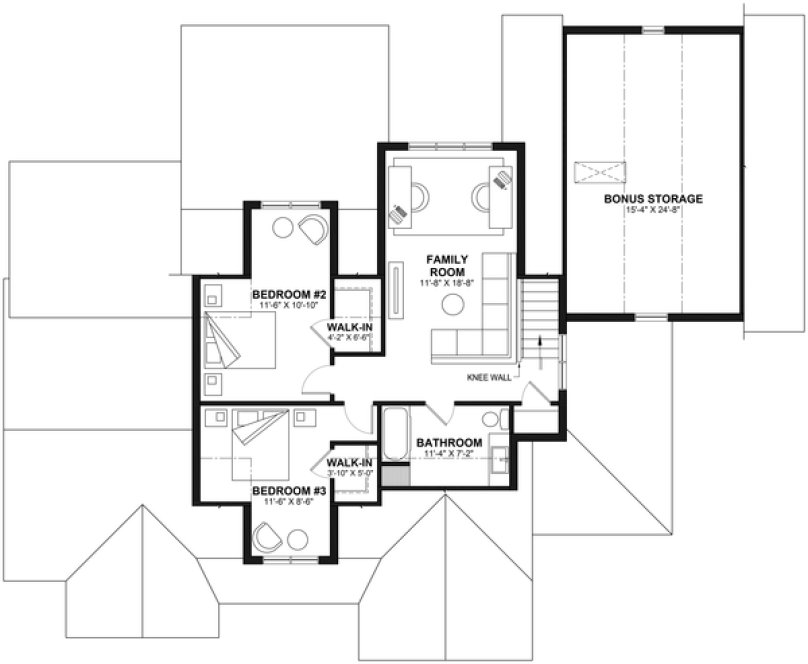 Second Floor Plan for House Plan #146452