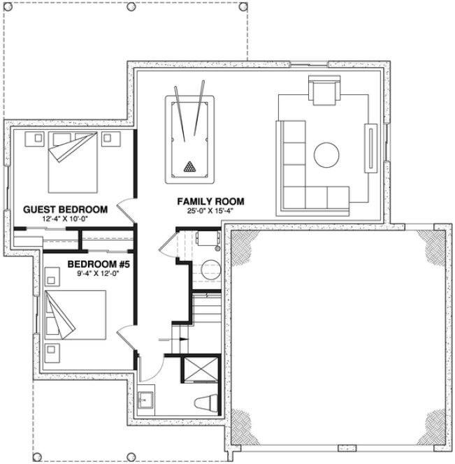 Basement Plan for House Plan #145923