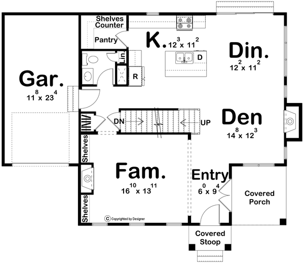 Main Floor Plan for House Plan #701691