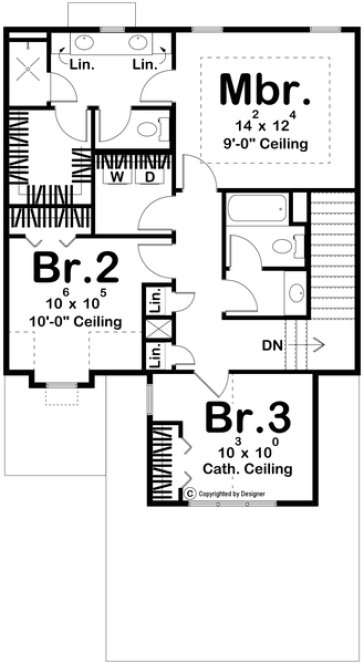 Second Floor Plan for House Plan #701951