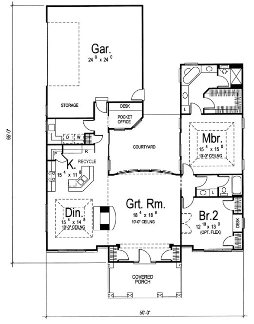 Main Floor Plan for House Plan #702771