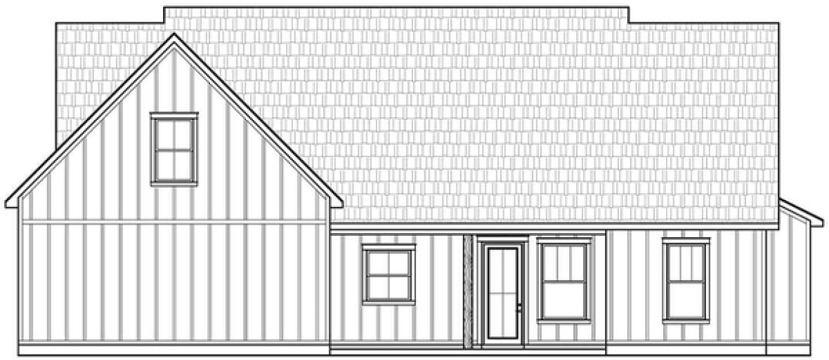 Rear Elevation for House Plan #905891