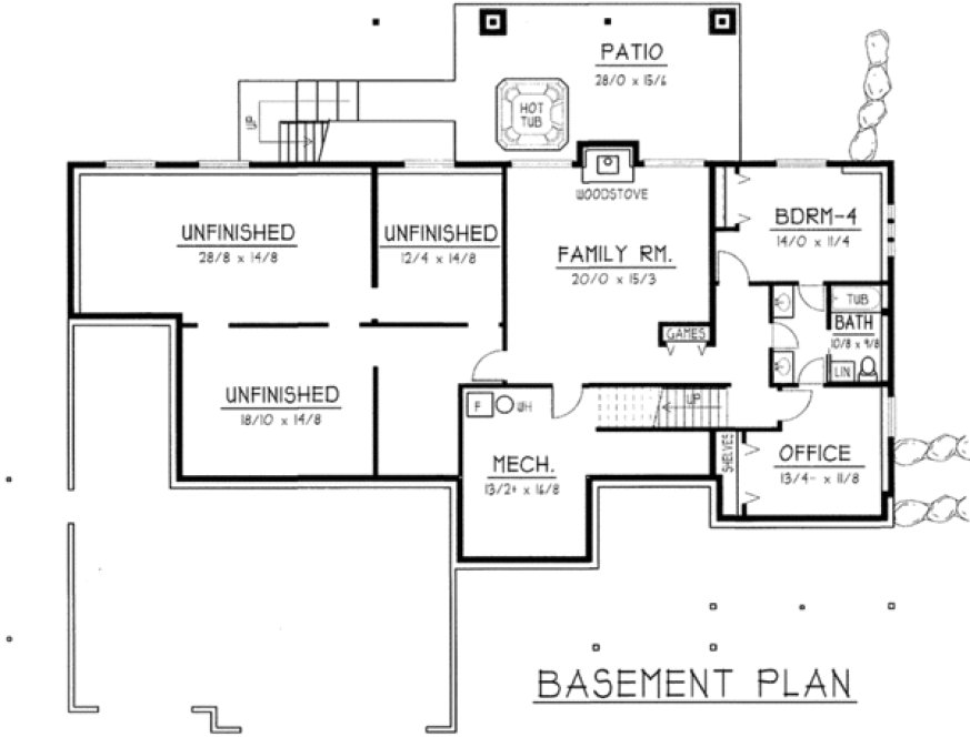 Basement Plan for House Plan #807373
