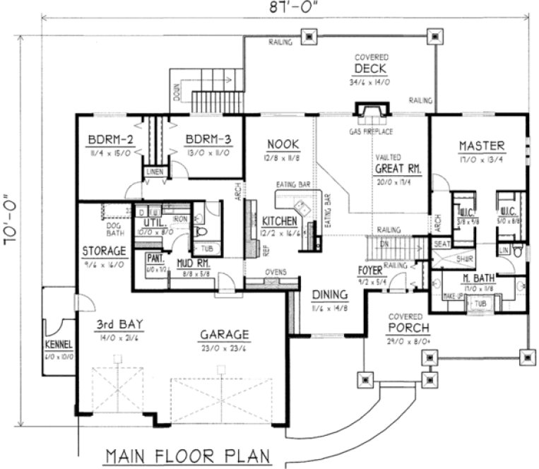 Main Floor Plan for House Plan #807373