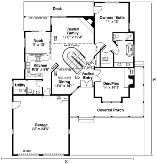 Main Floor Plan for House Plan #349012