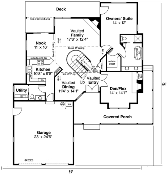 Main Floor Plan for House Plan #349012