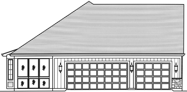 Left Elevation for House Plan #536071