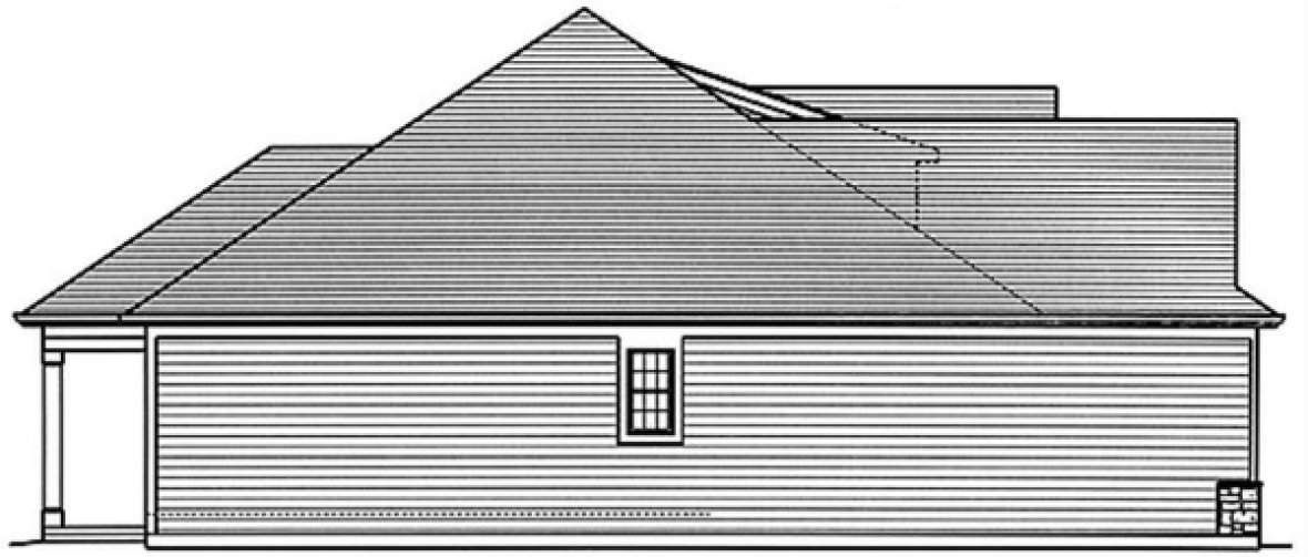 Left Elevation for House Plan #535981
